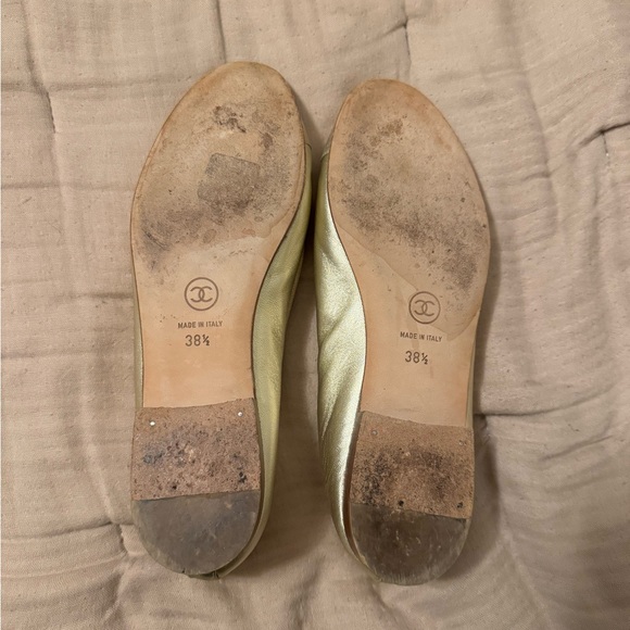 Chanel Gold Ballet Flats - Picture 4 of 5